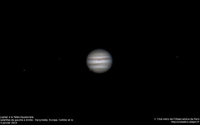 Jupiter, Callisto et son ombre, la Grande Tache Rouge {JPEG}